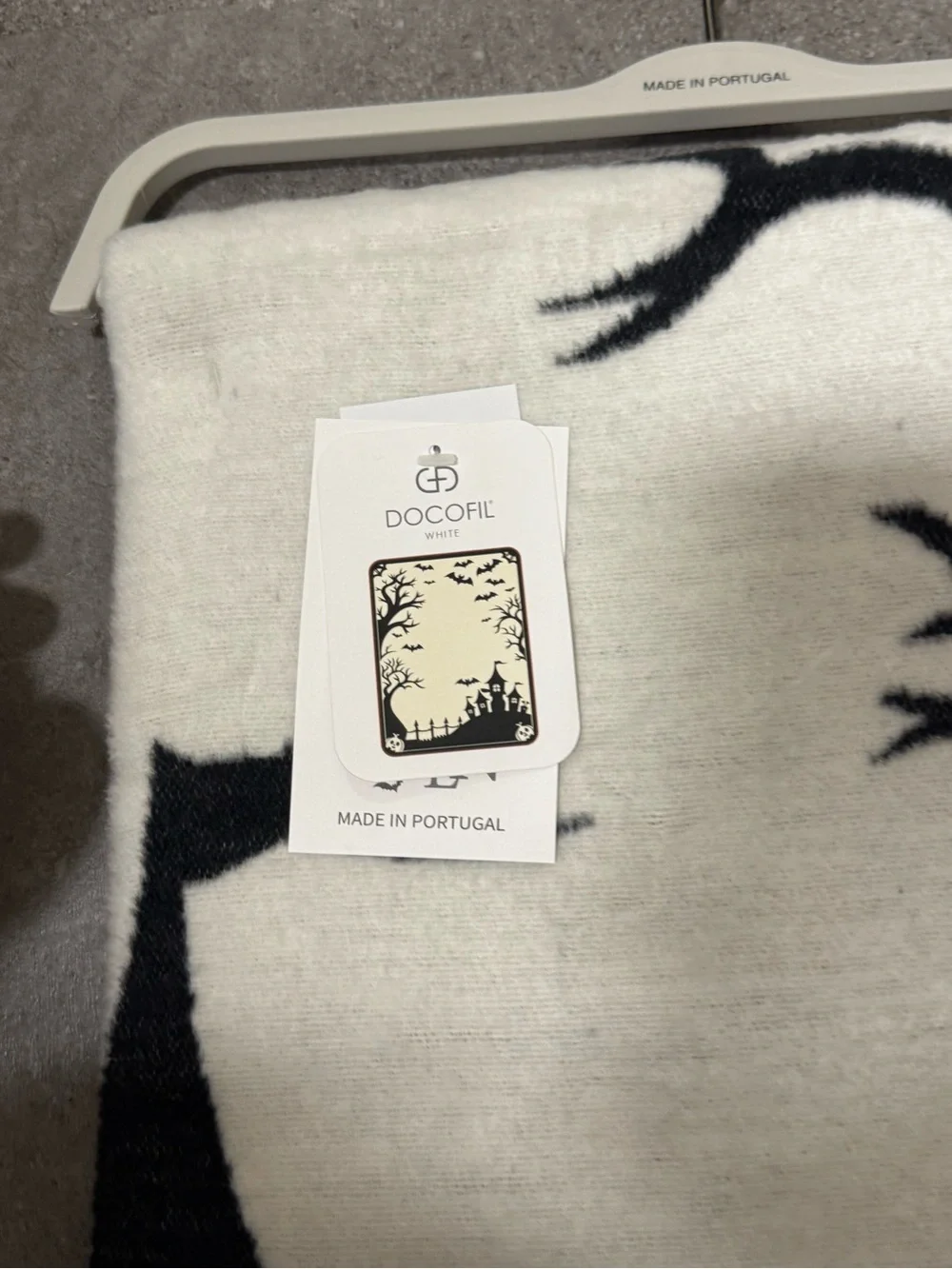 Spooky Halloween Black & White Pumpkin Castle Throw Blanket